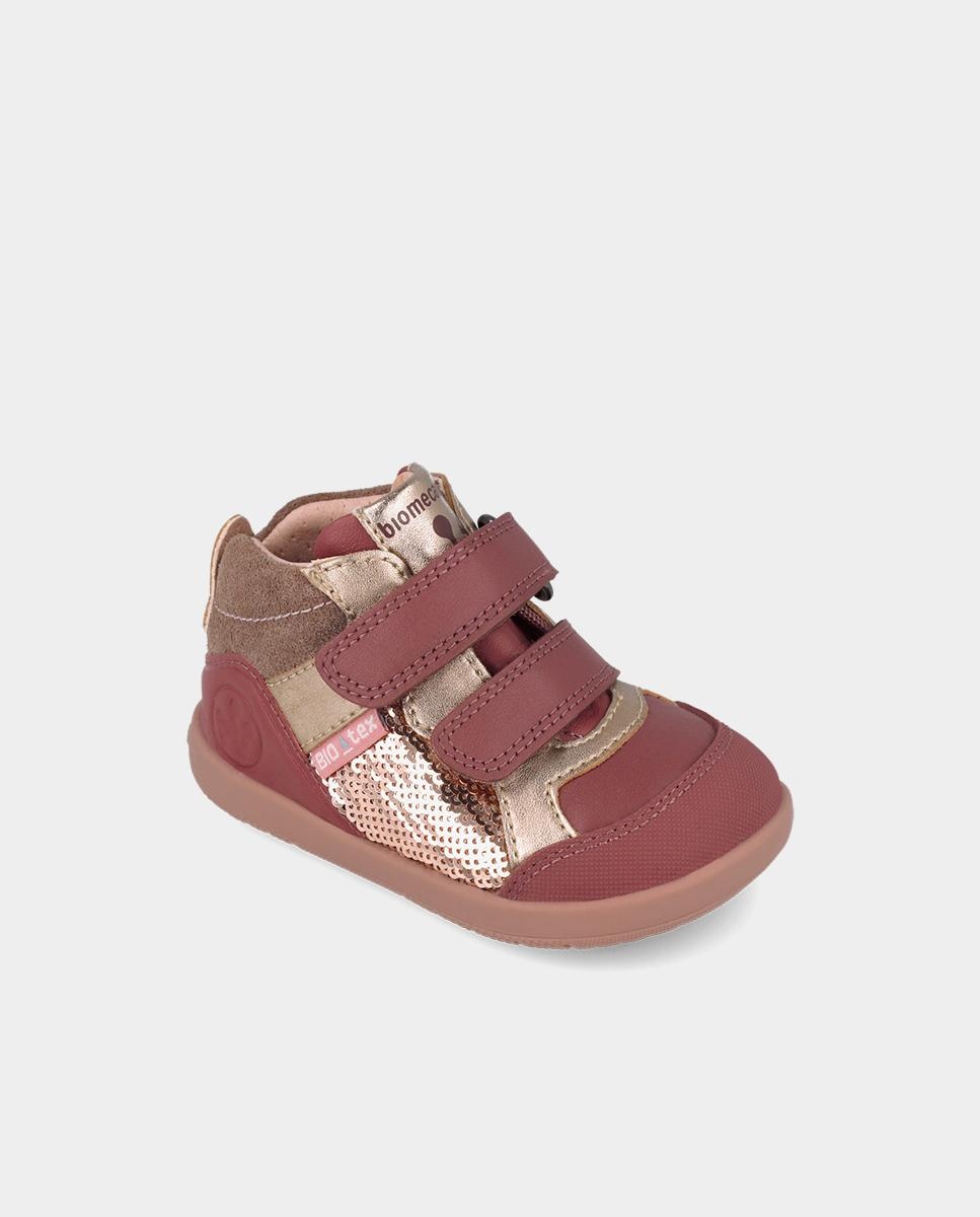 Botines barefoot de niña para primeros pasos con cierre ajustable - Biomecanics - Coral Coral-4