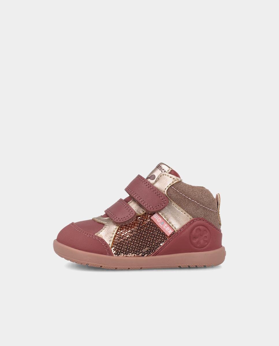 Botines barefoot de niña para primeros pasos con cierre ajustable - Biomecanics - Coral Coral-5