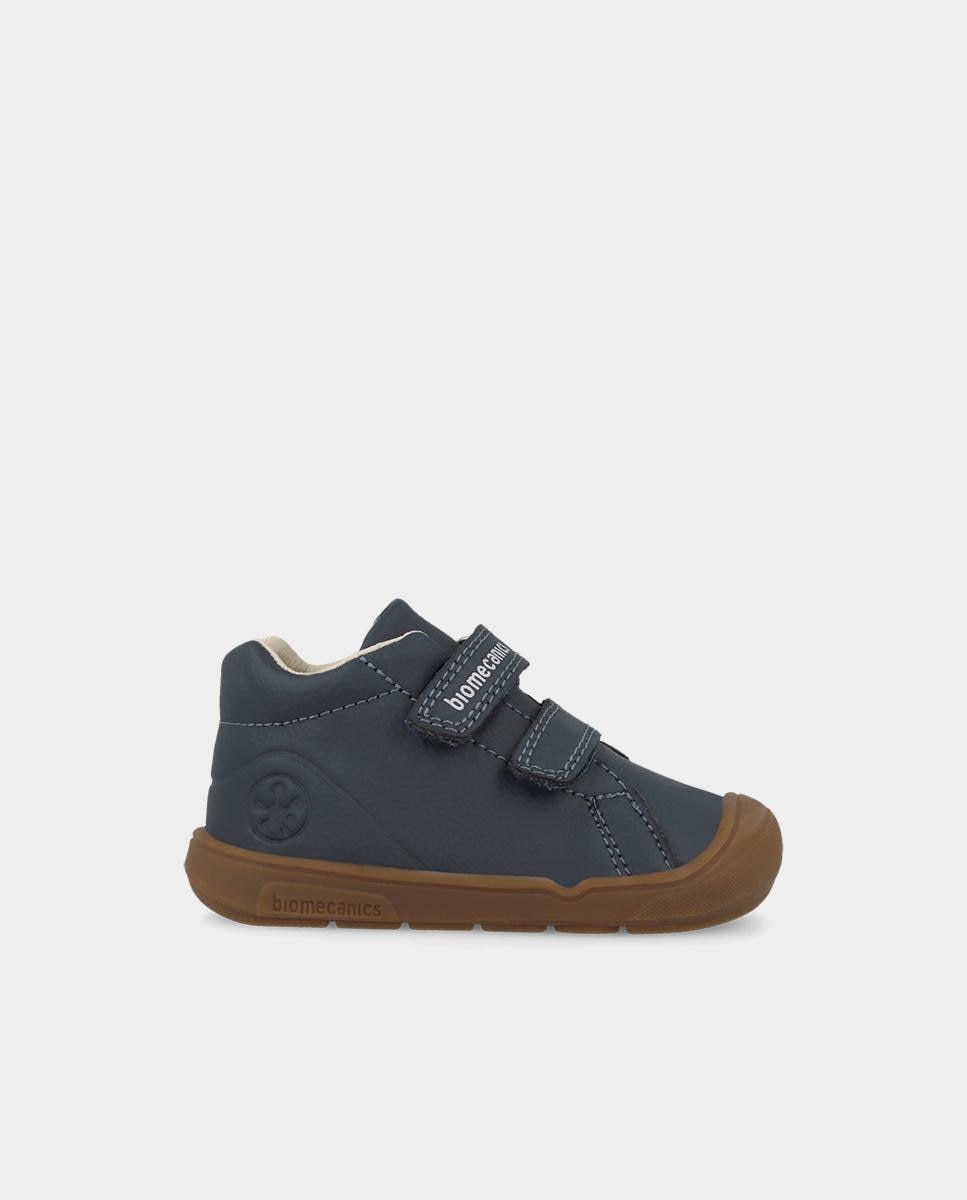 Imagen 1 de Botines barefoot de bebé niño para primeros pasos con cierre ajustable - Biomecanics - Azul marino Azul marino
