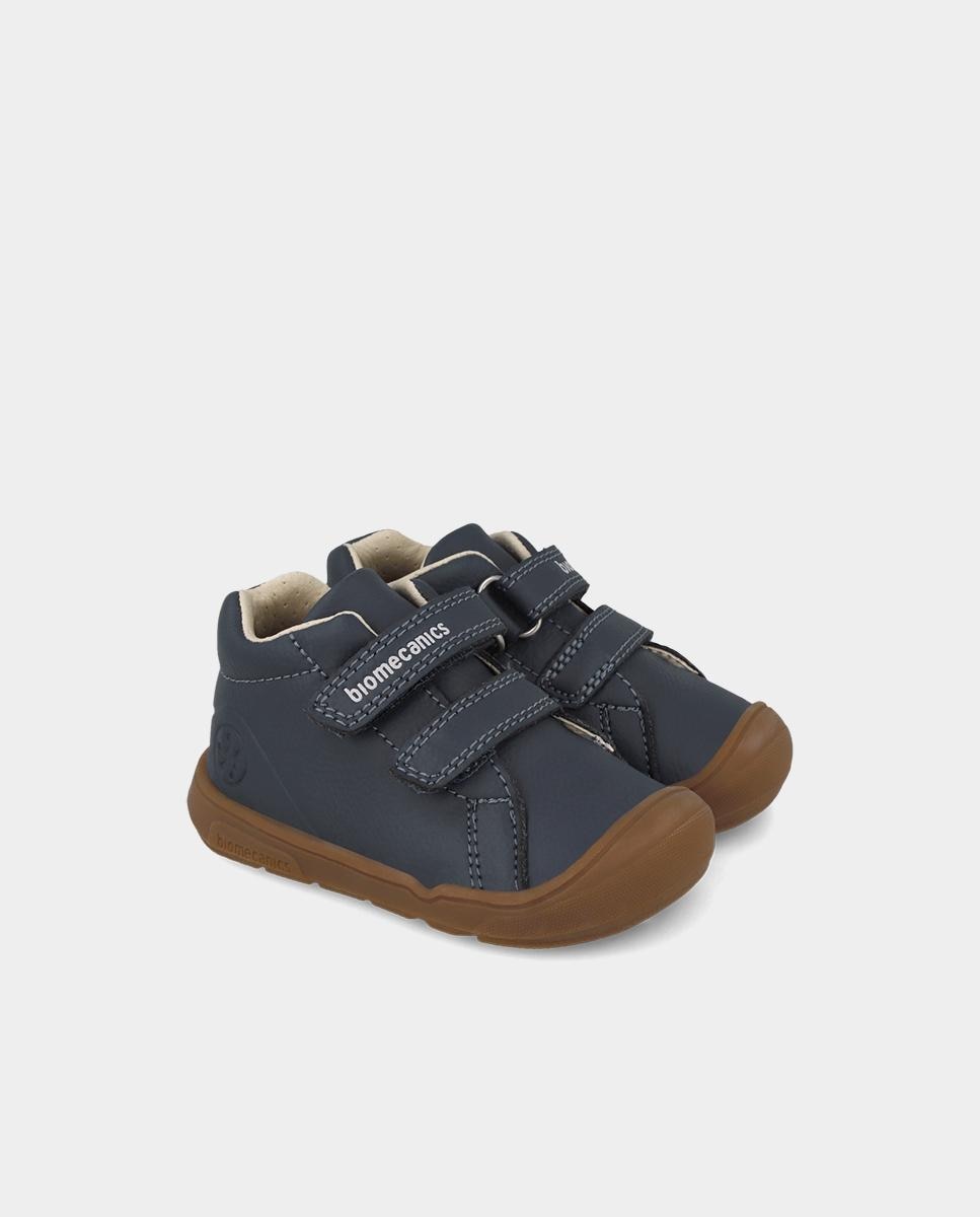 Imagen 2 de Botines barefoot de bebé niño para primeros pasos con cierre ajustable - Biomecanics - Azul marino Azul marino