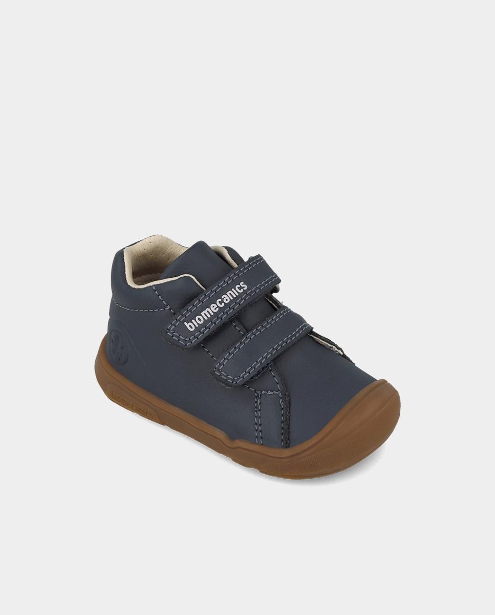 Imagen 4 de Botines barefoot de bebé niño para primeros pasos con cierre ajustable - Biomecanics - Azul marino Azul marino
