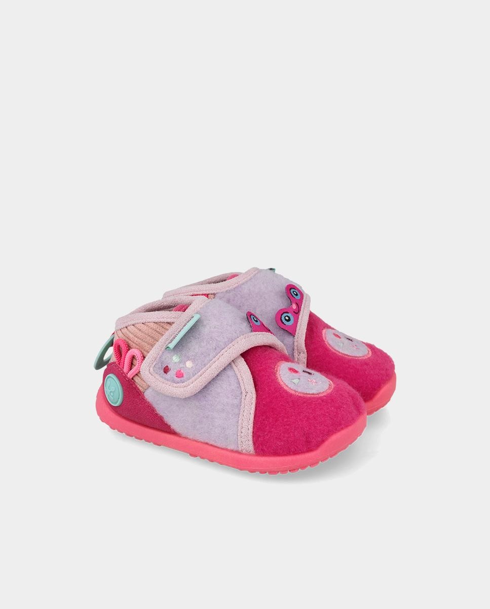Imagen 2 de Zapatillas de casa Barefoot de niño para primeros pasos con puntera espaciosa. - Biomecanics - Rosa Rosa