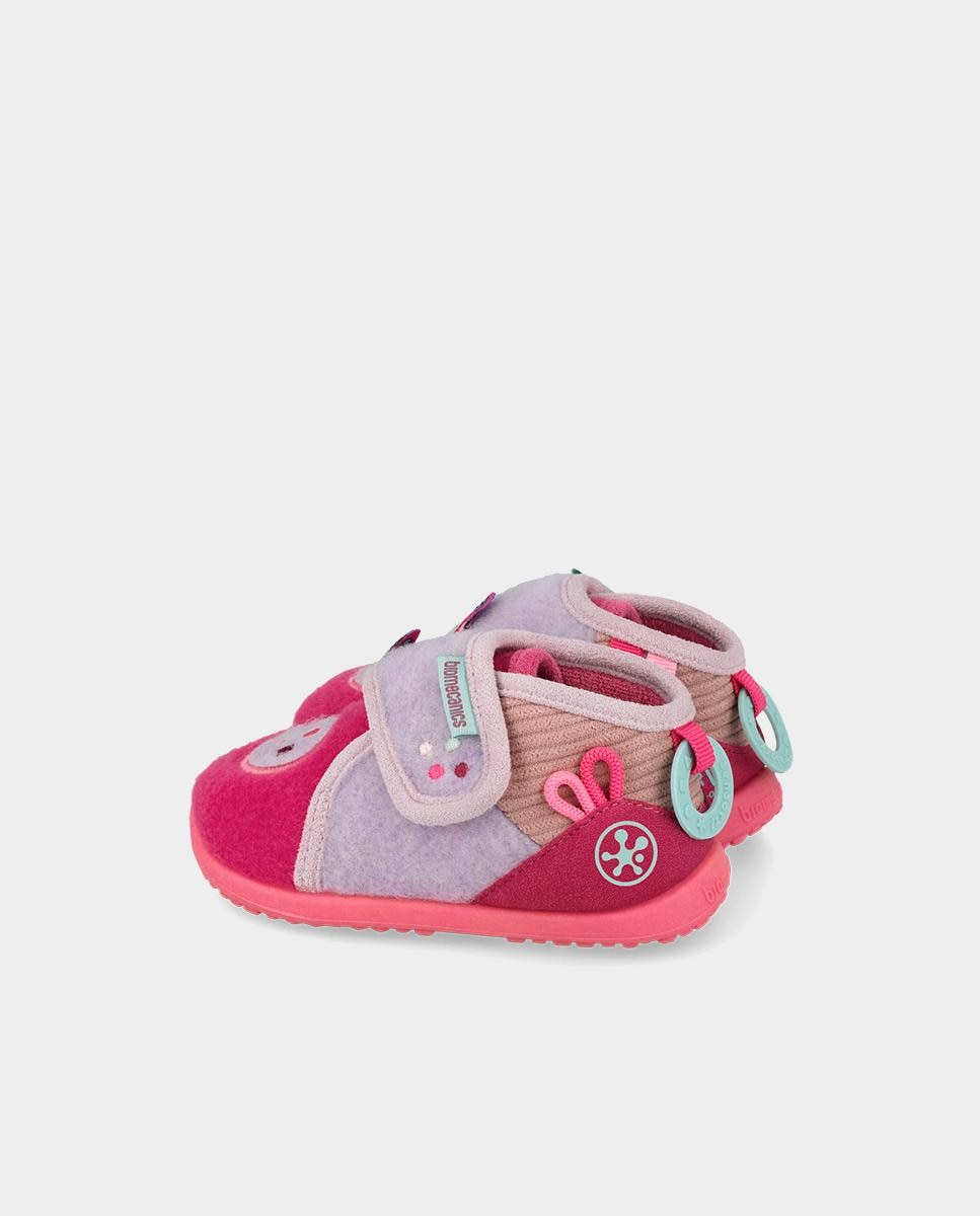 Imagen 3 de Zapatillas de casa Barefoot de niño para primeros pasos con puntera espaciosa. - Biomecanics - Rosa Rosa