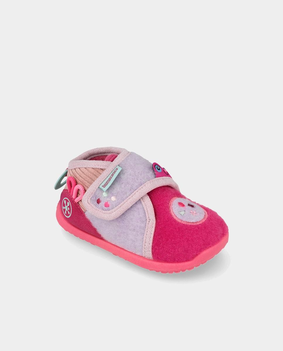 Imagen 4 de Zapatillas de casa Barefoot de niño para primeros pasos con puntera espaciosa. - Biomecanics - Rosa Rosa