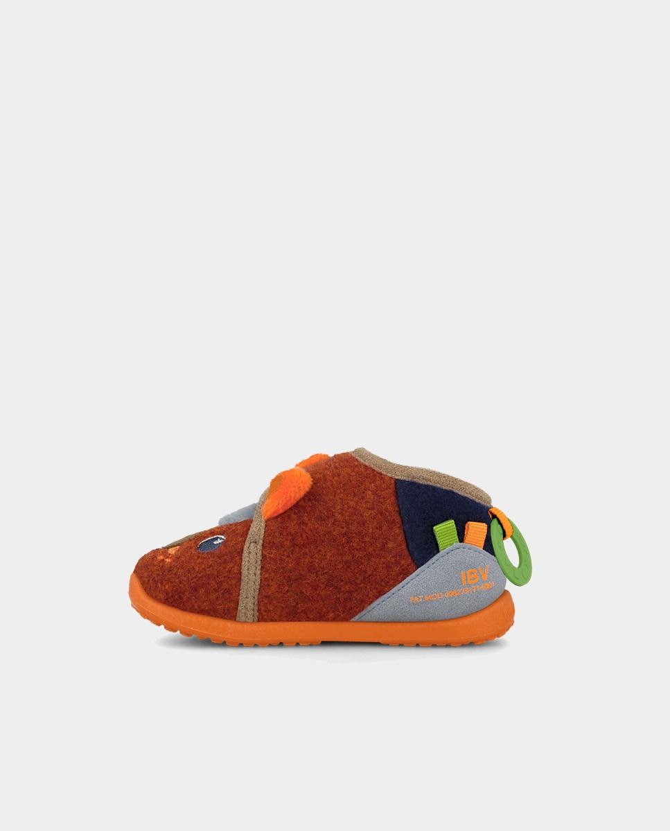 Zapatillas de casa barefoot cerradas de niña para primeros pasos con puntera redonda. - Biomecanics - Naranja Naranja-5