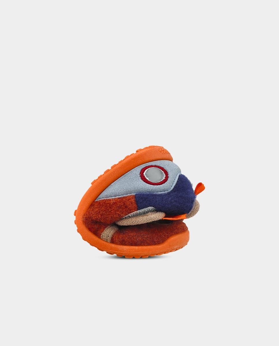 Zapatillas de casa barefoot cerradas de niña para primeros pasos con puntera redonda. - Biomecanics - Naranja Naranja-6