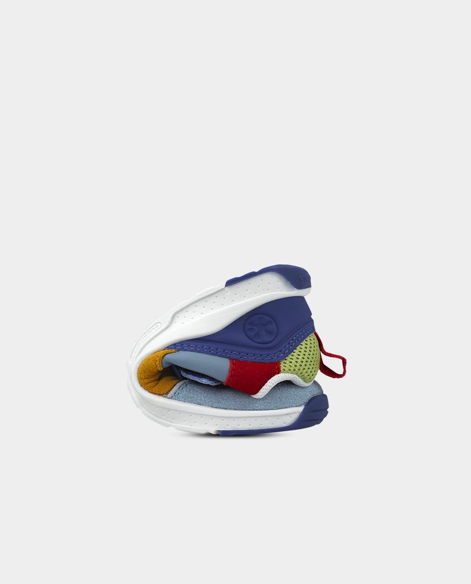 Zapatillas deportivas barefoot de niños con cierre ajustable y diseño multicolor - Biomecanics - Azul Azul-6