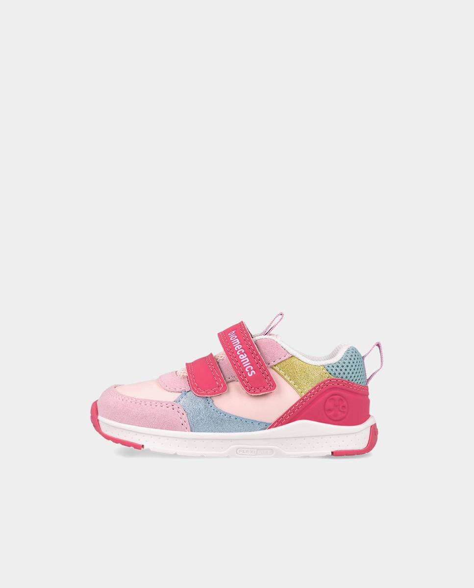 Zapatillas deportivas barefoot de niños con cierre ajustable y diseño multicolor - Biomecanics - Rosa Rosa-5