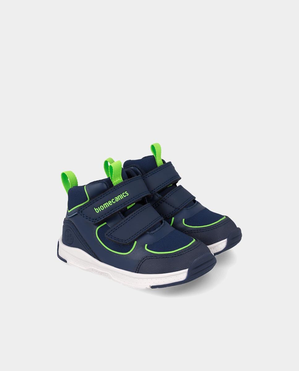 Botines deportivos barefoot de niños con cierre ajustable y diseño en contraste - Biomecanics - Azul marino Azul marino-2