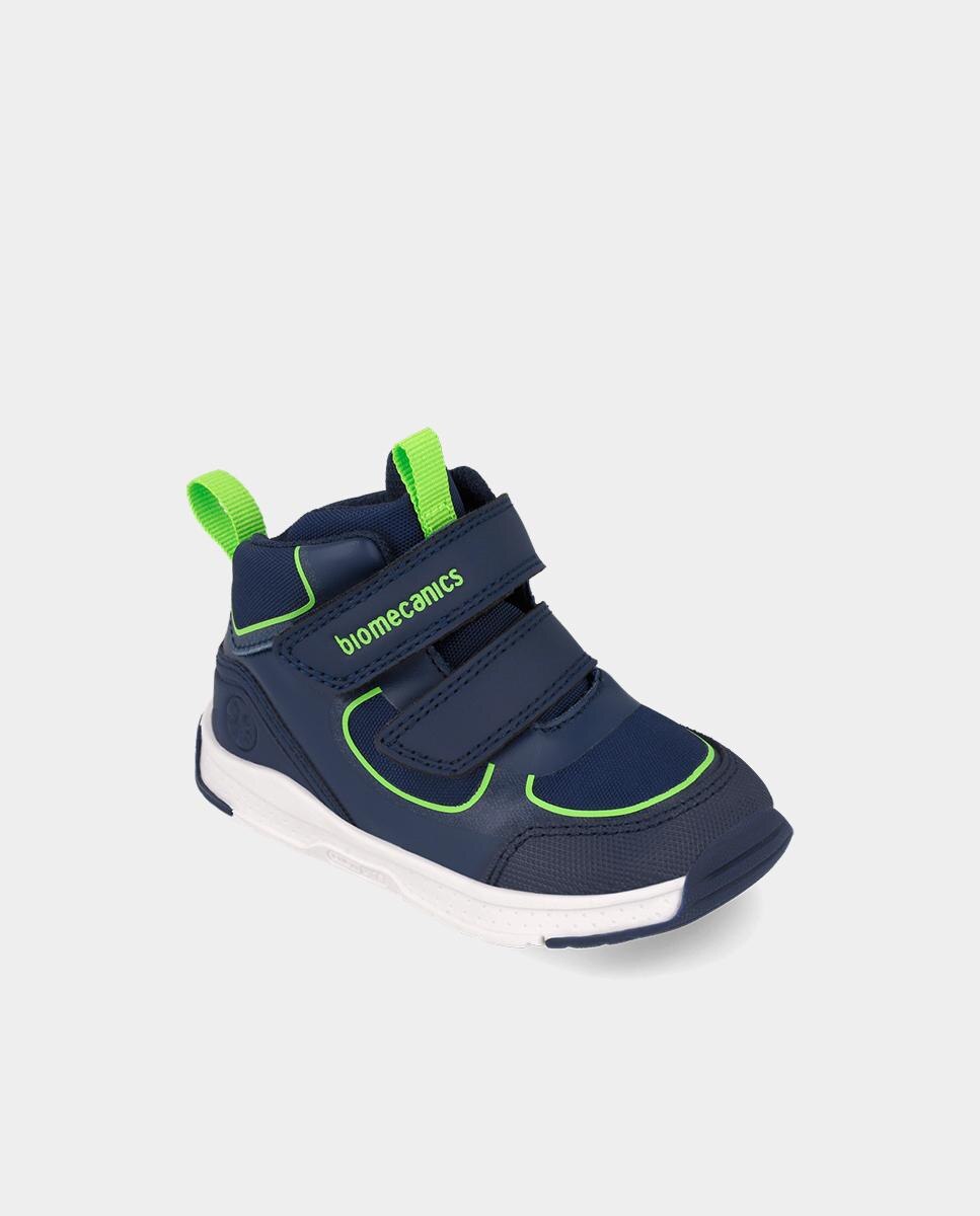 Botines deportivos barefoot de niños con cierre ajustable y diseño en contraste - Biomecanics - Azul marino Azul marino-4