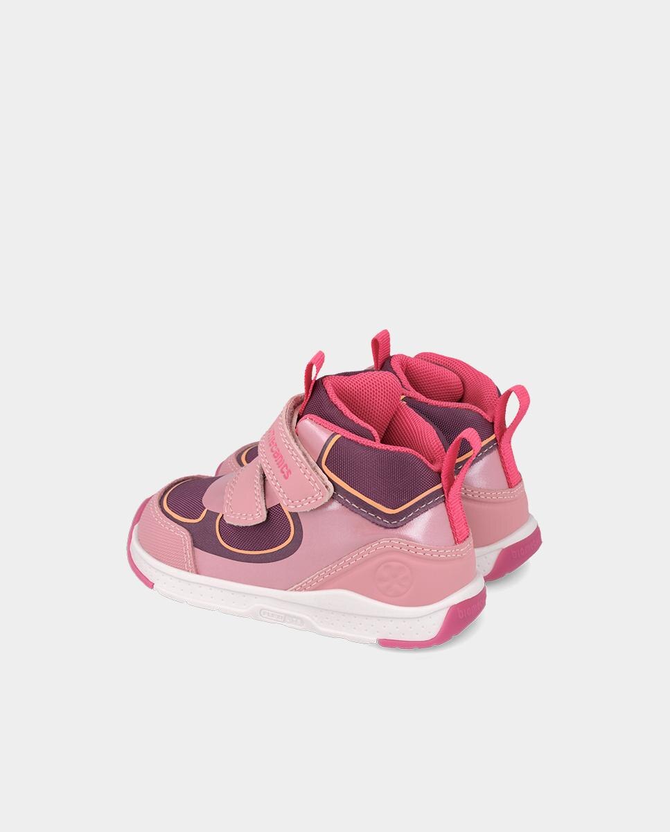 Botines deportivos barefoot de niños con cierre ajustable y diseño en contraste - Biomecanics - Rosa Rosa-3
