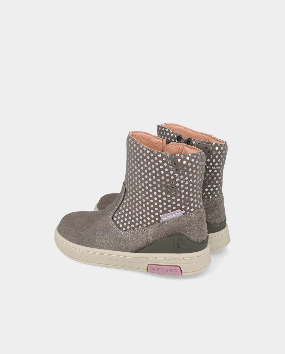 Botines de serraje para niña con cierre de cremallera. - Biomecanics - Topo Topo-3