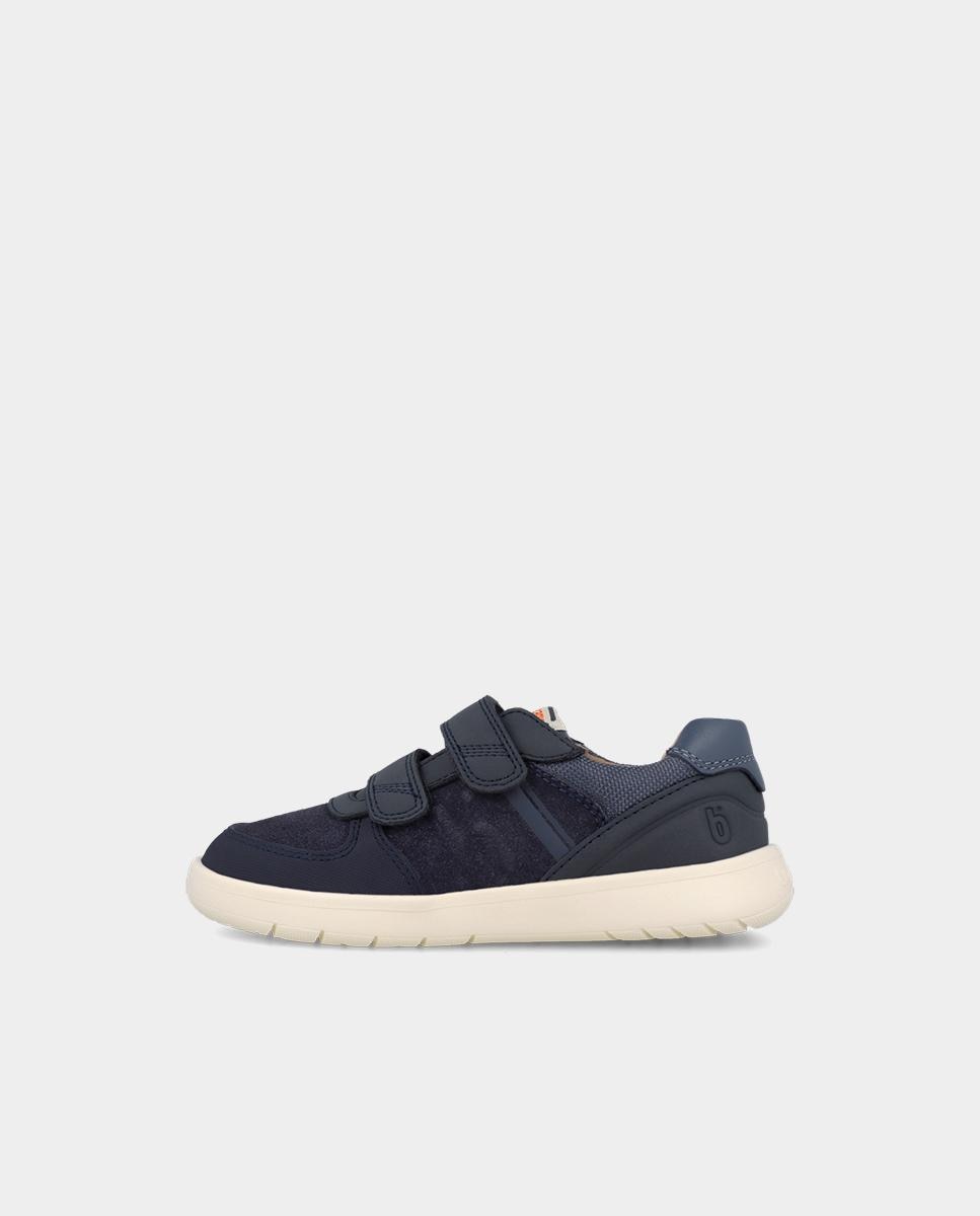 Imagen 5 de Zapatillas de piel barefoot de niño con cierre ajustable - Biomecanics - Azul marino Azul marino