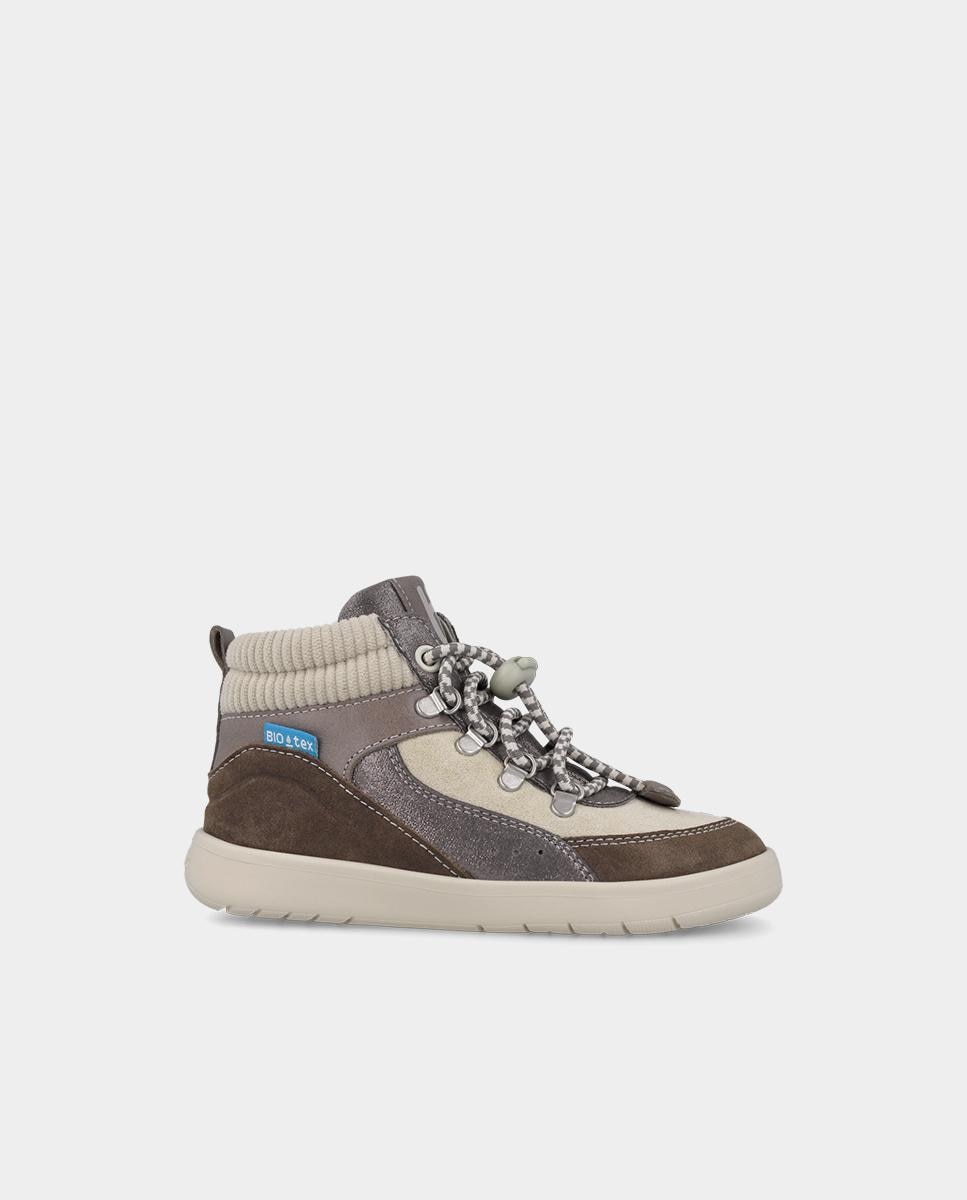 Botines barefoot de niña con tecnología biotex y cremallera lateral - Biomecanics - Gris Gris-1