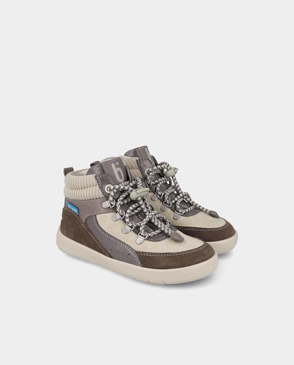 Botines barefoot de niña con tecnología biotex y cremallera lateral - Biomecanics - Gris Gris-2