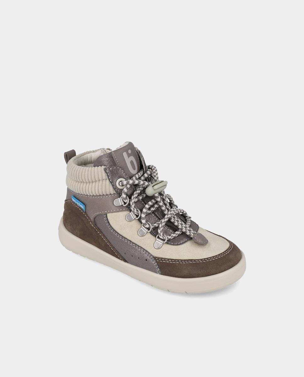 Botines barefoot de niña con tecnología biotex y cremallera lateral - Biomecanics - Gris Gris-4