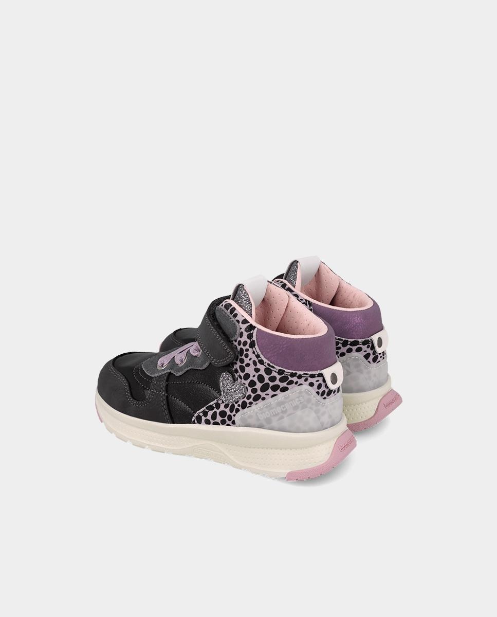 Botines de niña con cierre ajustable y detalles estampados - Biomecanics - Azul marino Azul marino-3
