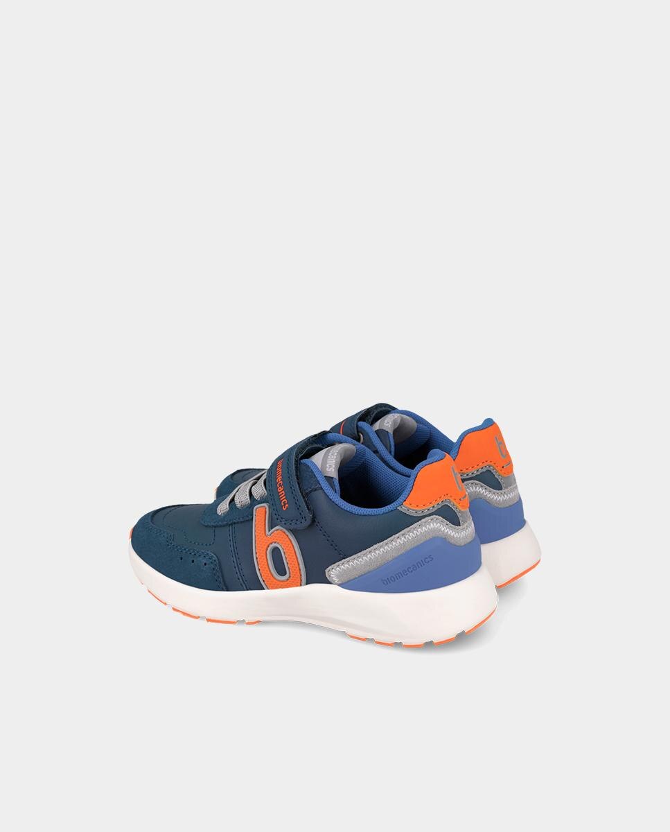 Deportivas de niño con puntera redonda y cierre de velcro con elásticos - Biomecanics - Azul Azul-3