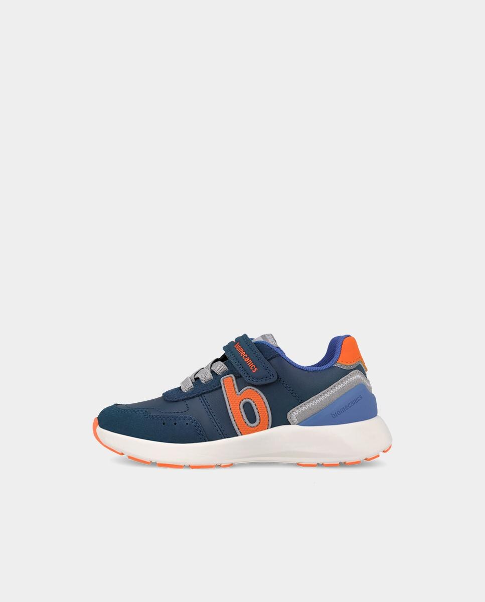 Deportivas de niño con puntera redonda y cierre de velcro con elásticos - Biomecanics - Azul Azul-5