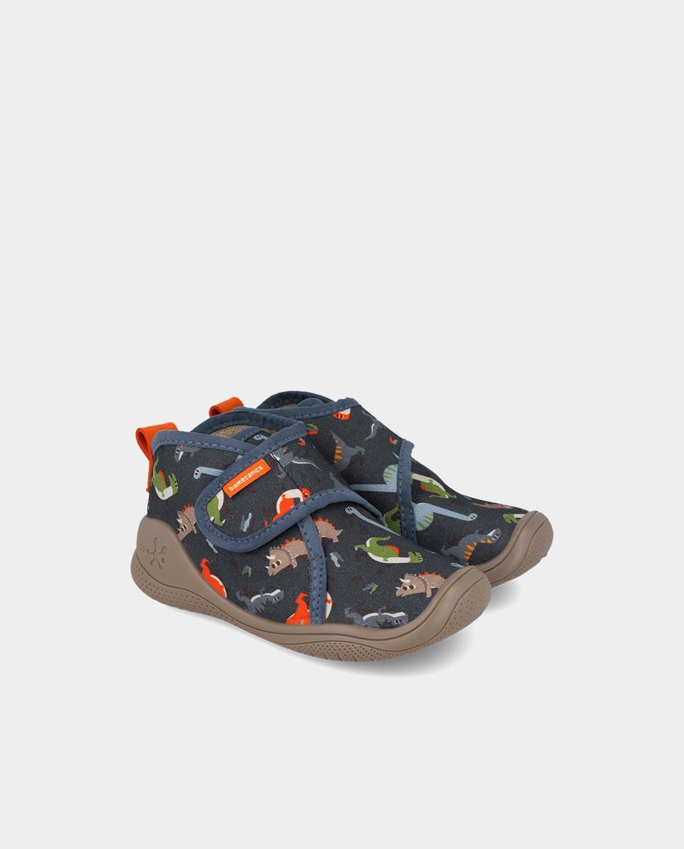 Zapatillas de casa cerradas de niño en algodón con cierre ajustable - Biomecanics - Azul marino Azul marino-2