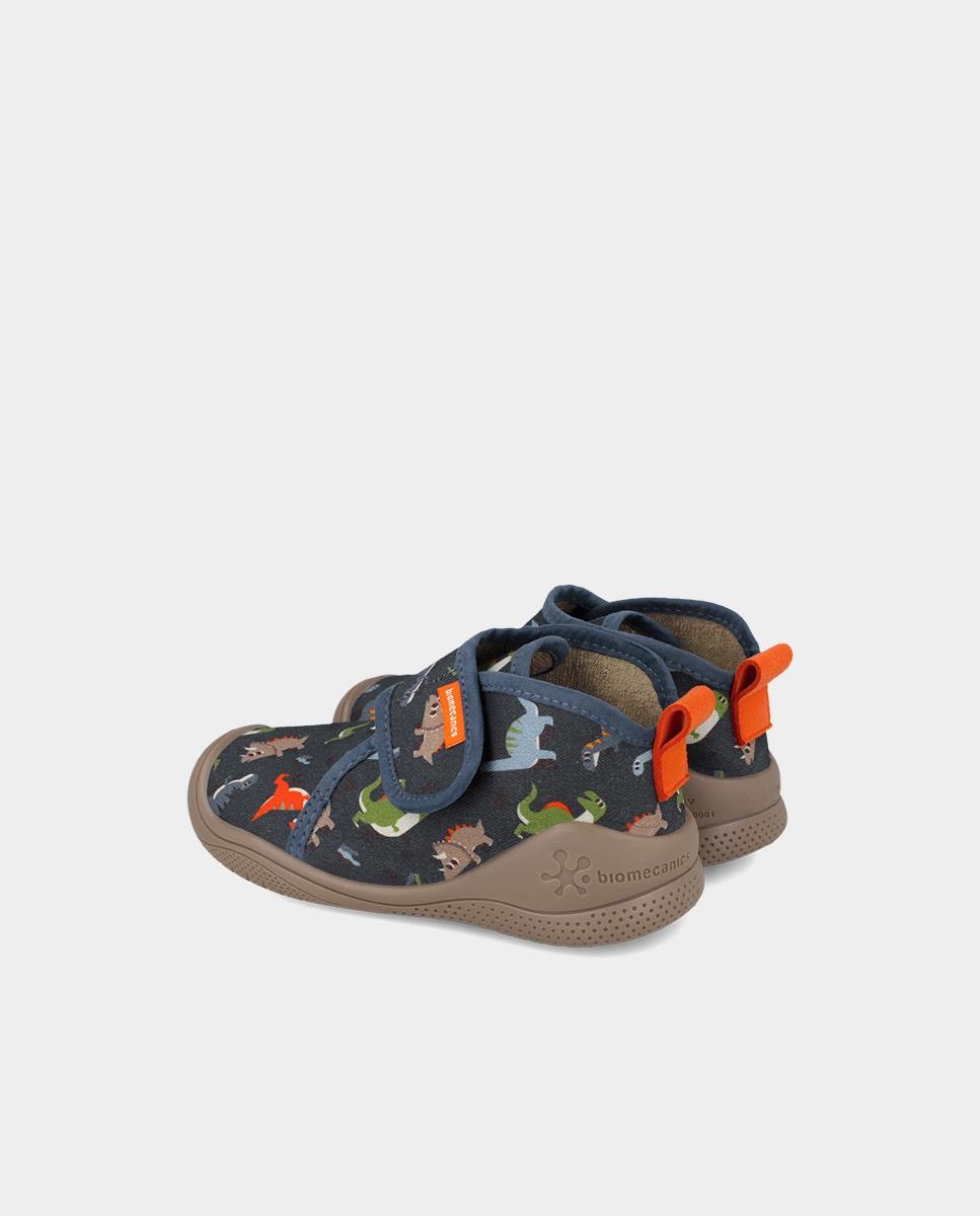 Zapatillas de casa cerradas de niño en algodón con cierre ajustable - Biomecanics - Azul marino Azul marino-3