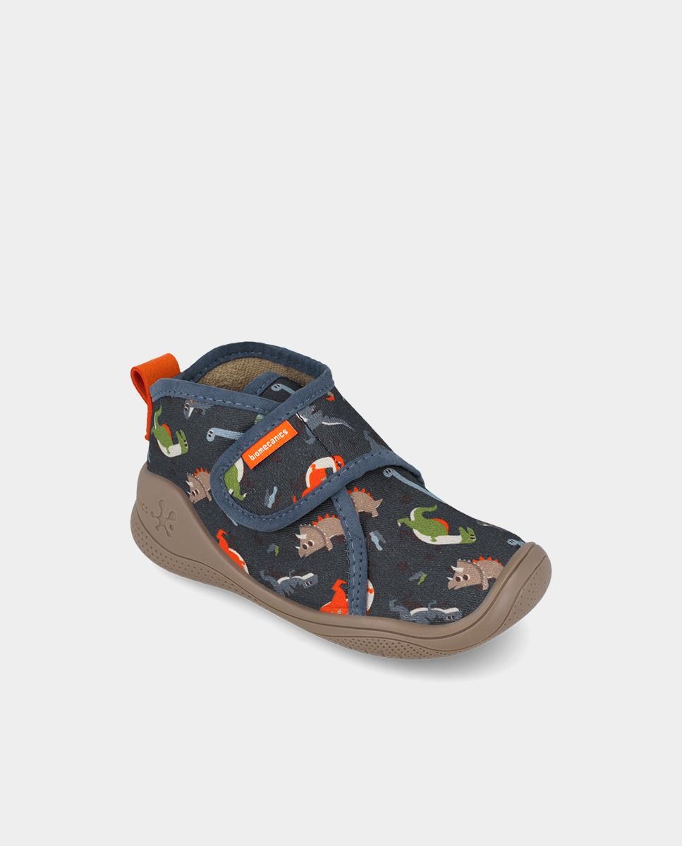 Zapatillas de casa cerradas de niño en algodón con cierre ajustable - Biomecanics - Azul marino Azul marino-4