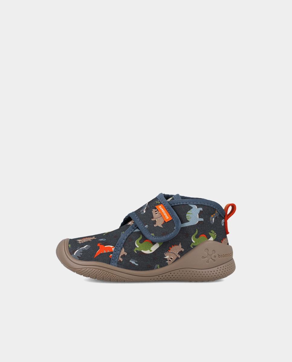 Zapatillas de casa cerradas de niño en algodón con cierre ajustable - Biomecanics - Azul marino Azul marino-5