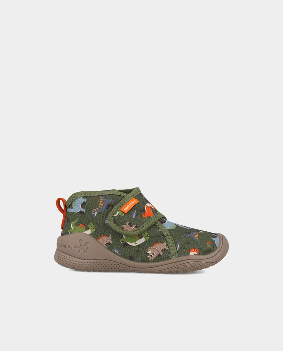 Zapatillas de casa cerradas de niño en algodón con cierre ajustable - Biomecanics - Verde Verde-1