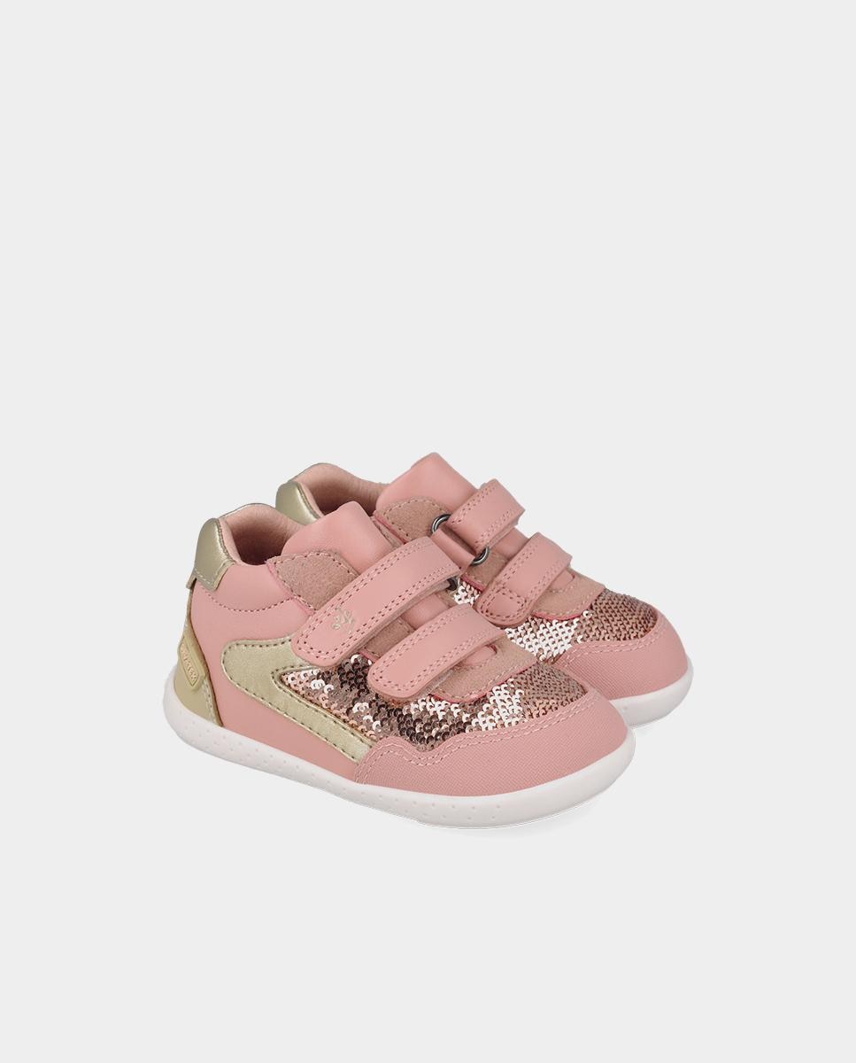 Botines barefoot de niños de piel con puntera protectora y forro on-steam - Garvalín - Rosa claro Rosa claro-2