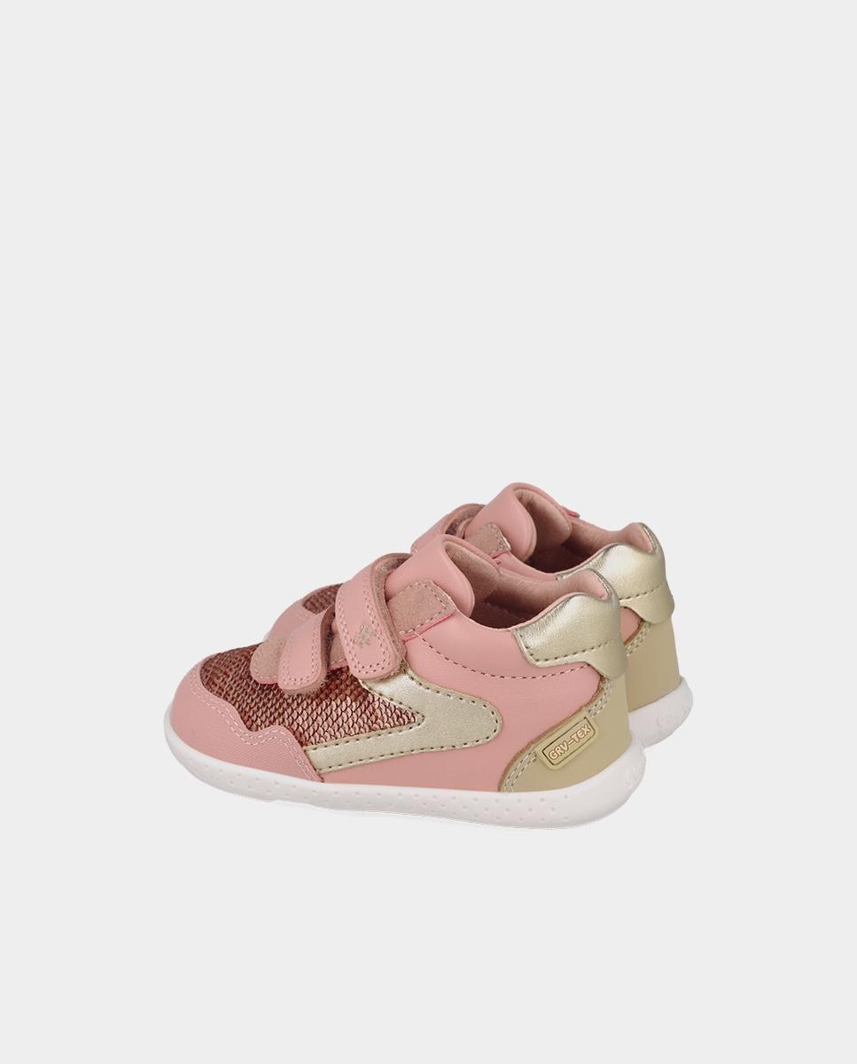 Botines barefoot de niños de piel con puntera protectora y forro on-steam - Garvalín - Rosa claro Rosa claro-3