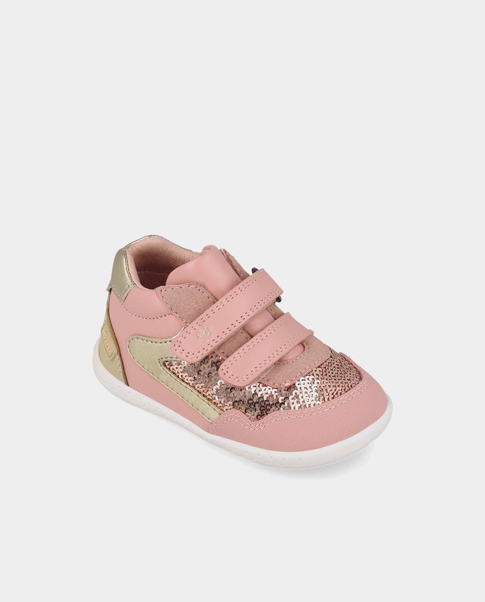 Botines barefoot de niños de piel con puntera protectora y forro on-steam - Garvalín - Rosa claro Rosa claro-4