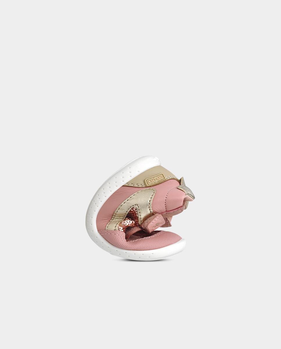 Botines barefoot de niños de piel con puntera protectora y forro on-steam - Garvalín - Rosa claro Rosa claro-6