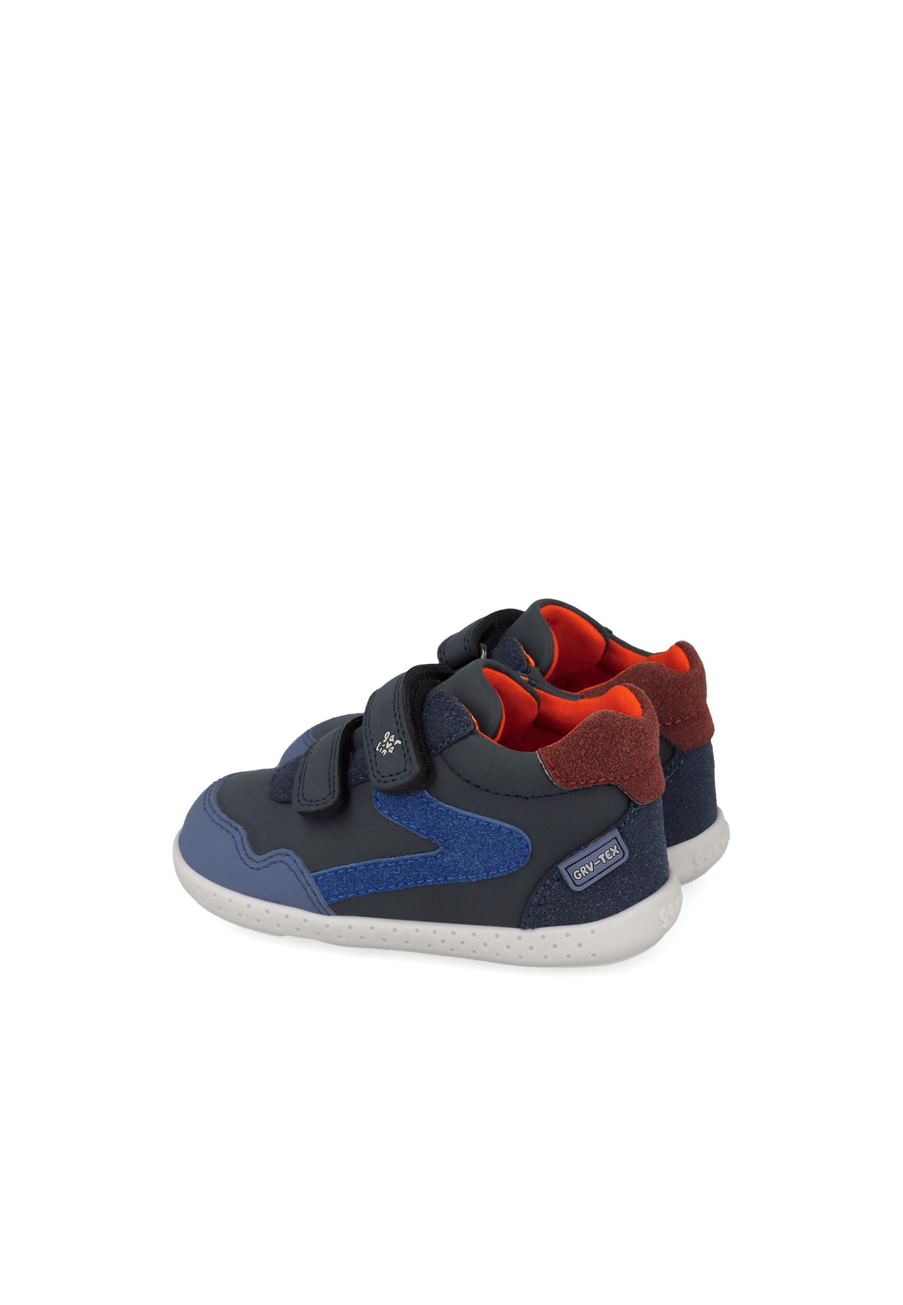 Botines barefoot de niños de piel con puntera protectora y forro on-steam - Garvalín - Azul marino Azul marino-3