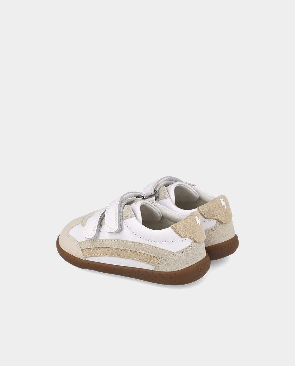 Zapatillas barefoot de niños de piel con puntera protectora y forro on-steam - Garvalín - Azul marino Azul marino-3