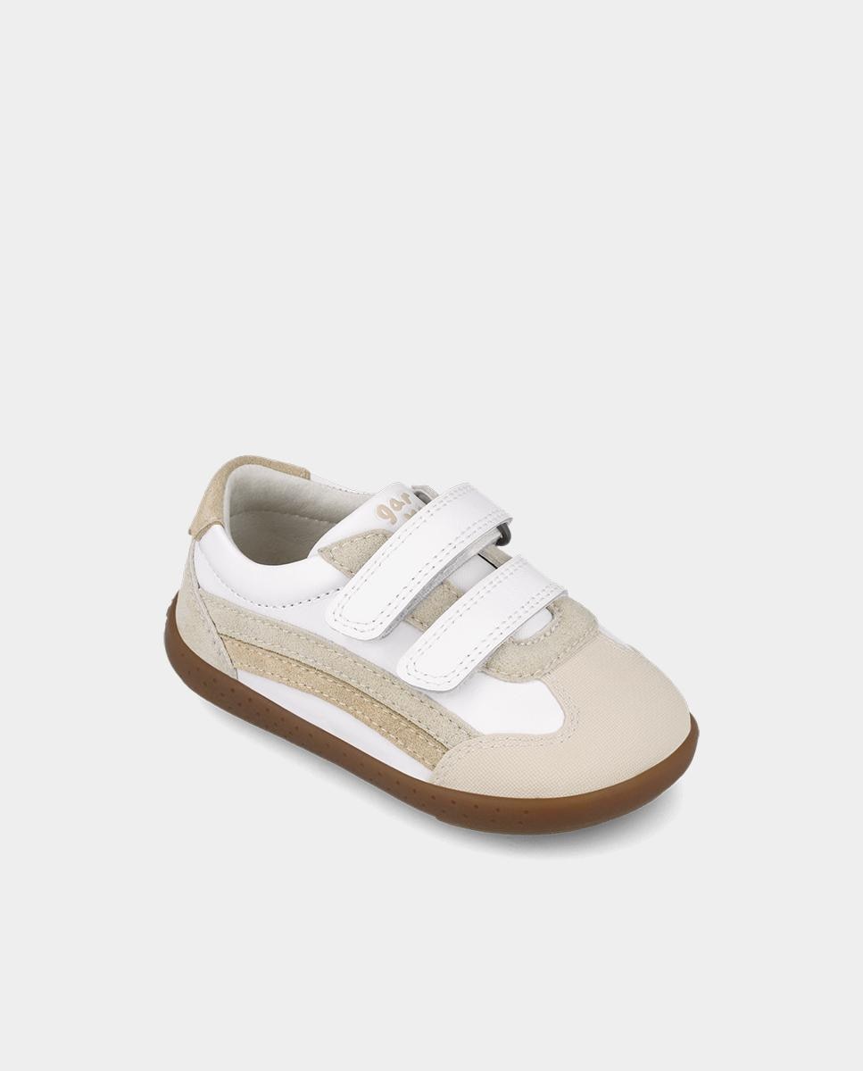 Zapatillas barefoot de niños de piel con puntera protectora y forro on-steam - Garvalín - Azul marino Azul marino-4