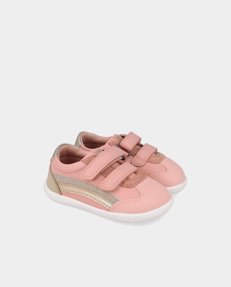 Zapatillas de piel barefoot con puntera protectora y forro on-steam - Garvalín - Rosa Rosa-2