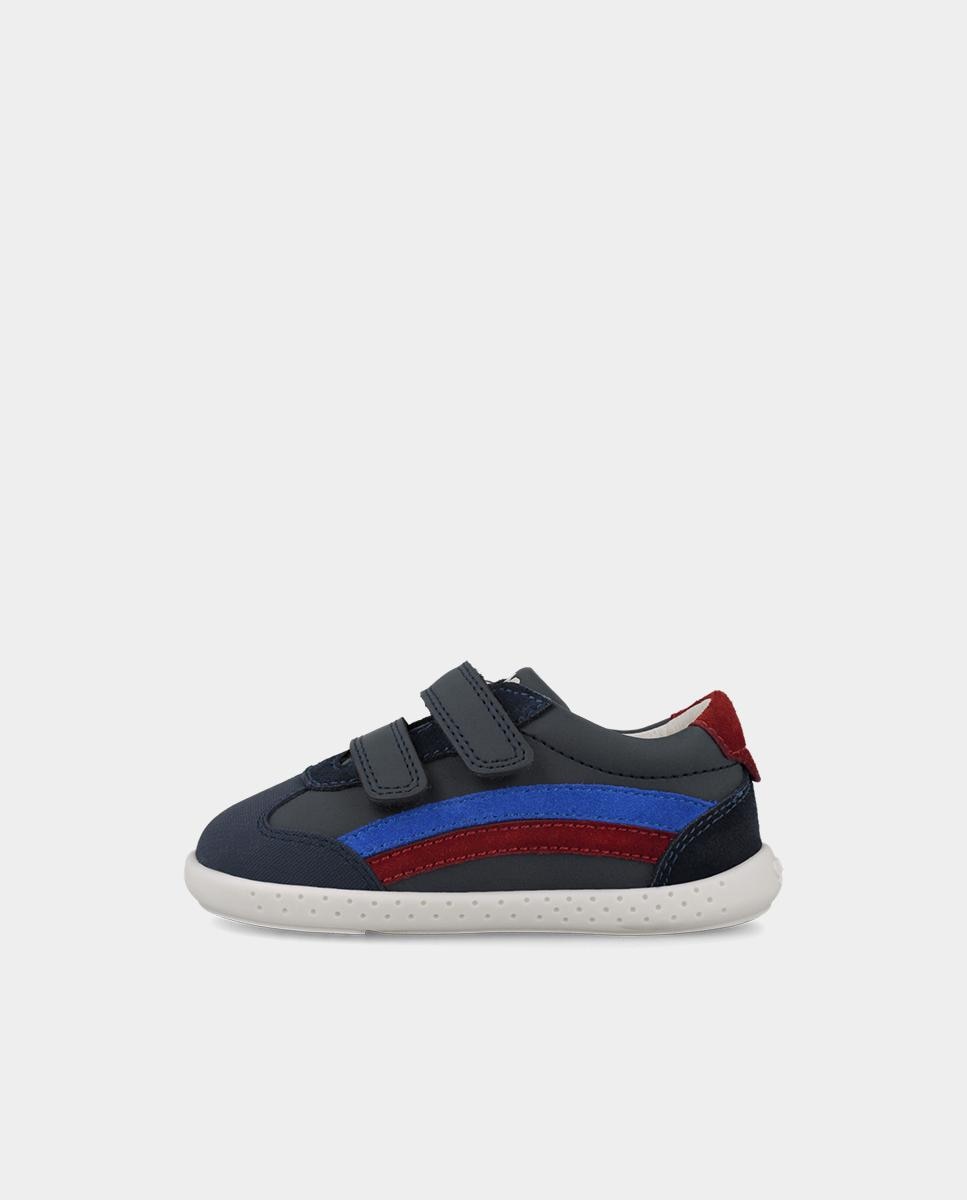 Zapatillas de piel barefoot con puntera protectora y forro on-steam - Garvalín - Azul marino Azul marino-5