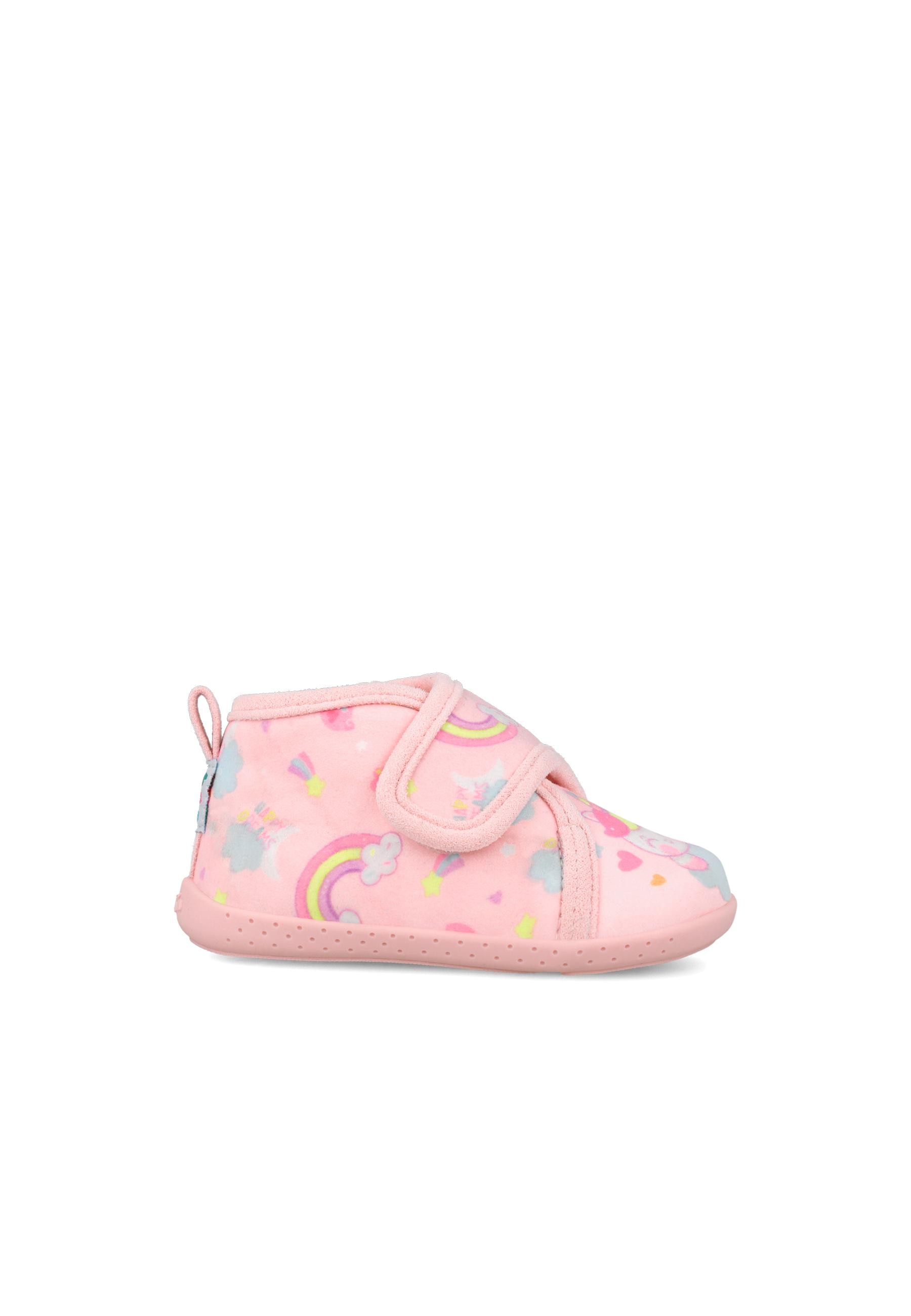 Zapatillas de casa cerradas barefoot de niña con cierre ajustable - Garvalín - Rosa claro Rosa claro-5