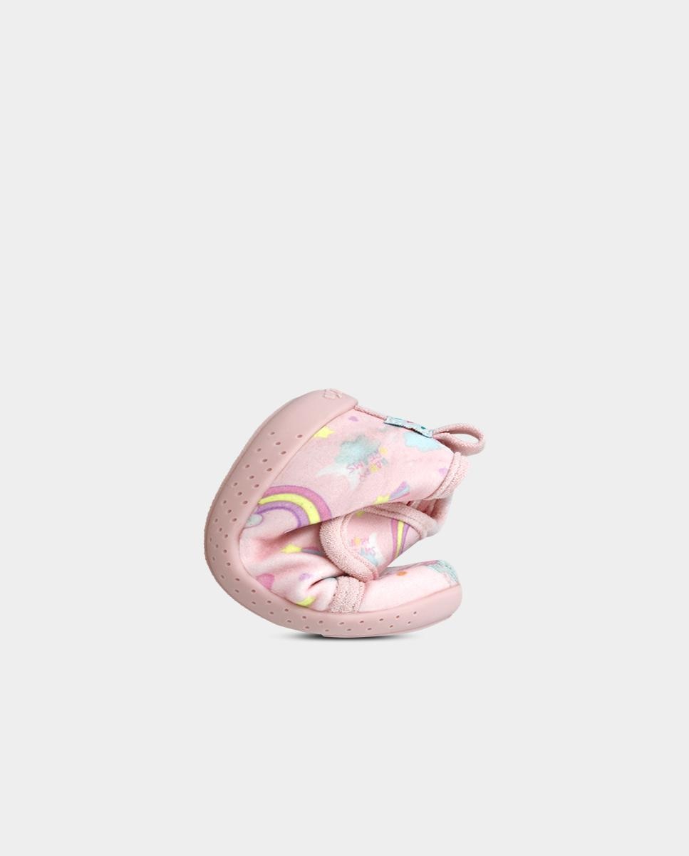 Zapatillas de casa cerradas barefoot de niña con cierre ajustable - Garvalín - Rosa claro Rosa claro-6