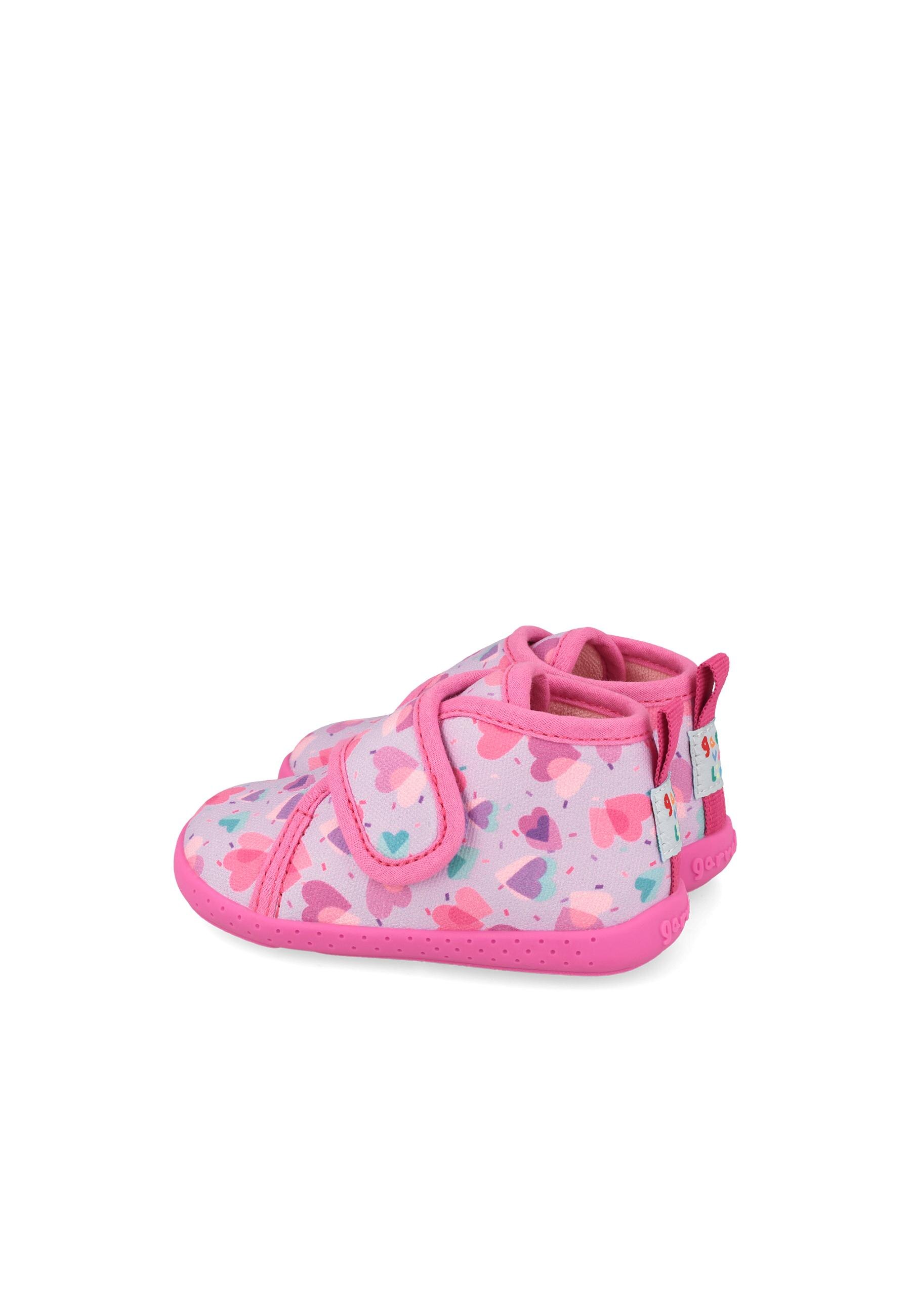 Zapatillas de casa cerradas barefoot de niña con cierre ajustable - Garvalín - Fucsia Fucsia-3