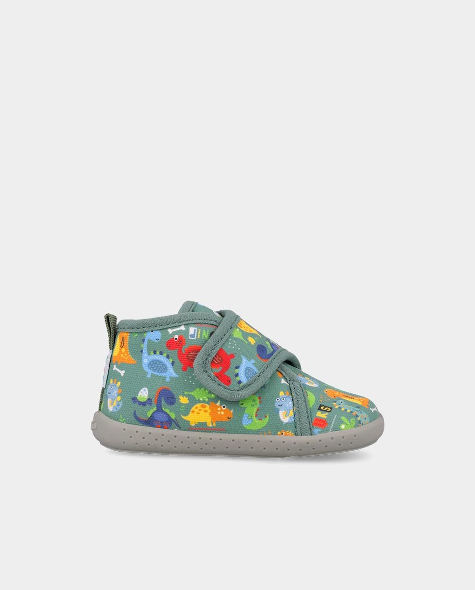 Imagen 0 de Zapatillas cerradas de casa barefoot de niño con cierre ajustable Verde