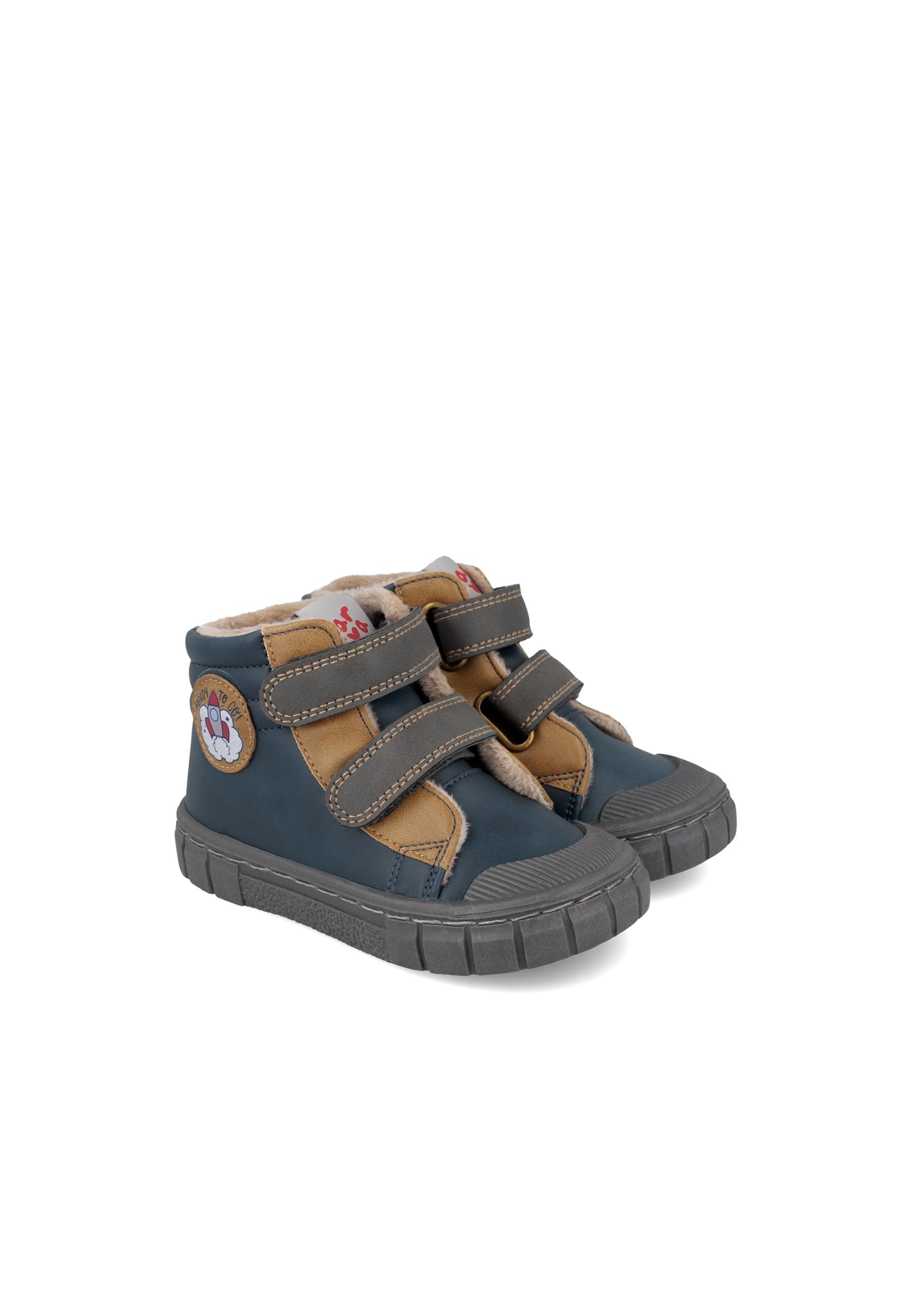 Botines barefoot de niño con puntera reforzada flexible - Garvalín - Azul marino Azul marino-2