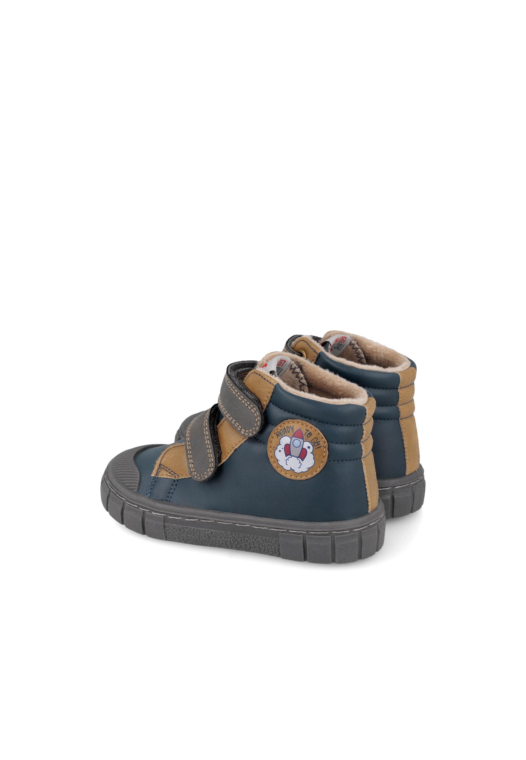 Botines barefoot de niño con puntera reforzada flexible - Garvalín - Azul marino Azul marino-3