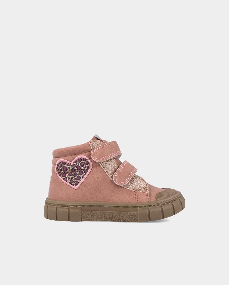 Botines barefoot de niña con puntera reforzada flexible - Garvalín - Rosa claro Rosa claro-1