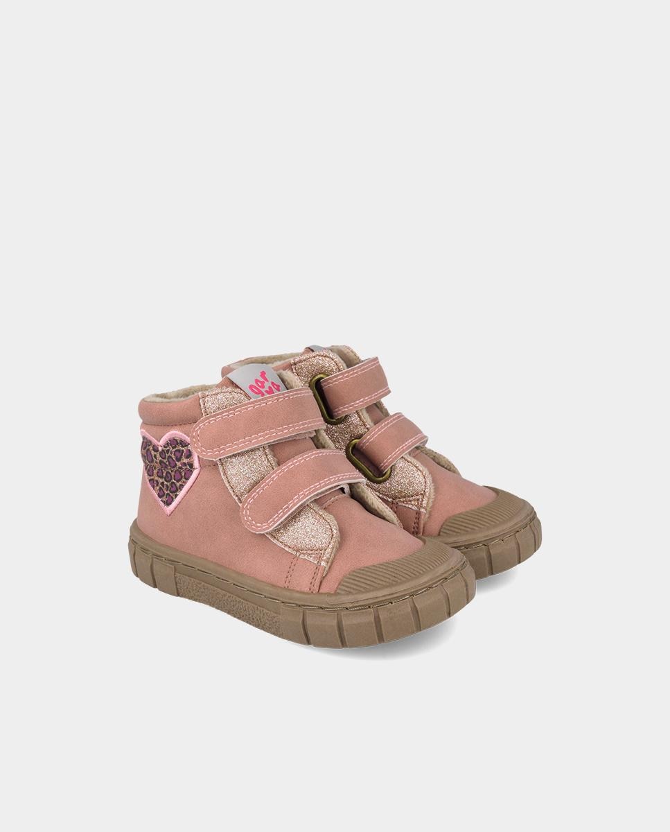 Botines barefoot de niña con puntera reforzada flexible - Garvalín - Rosa claro Rosa claro-2