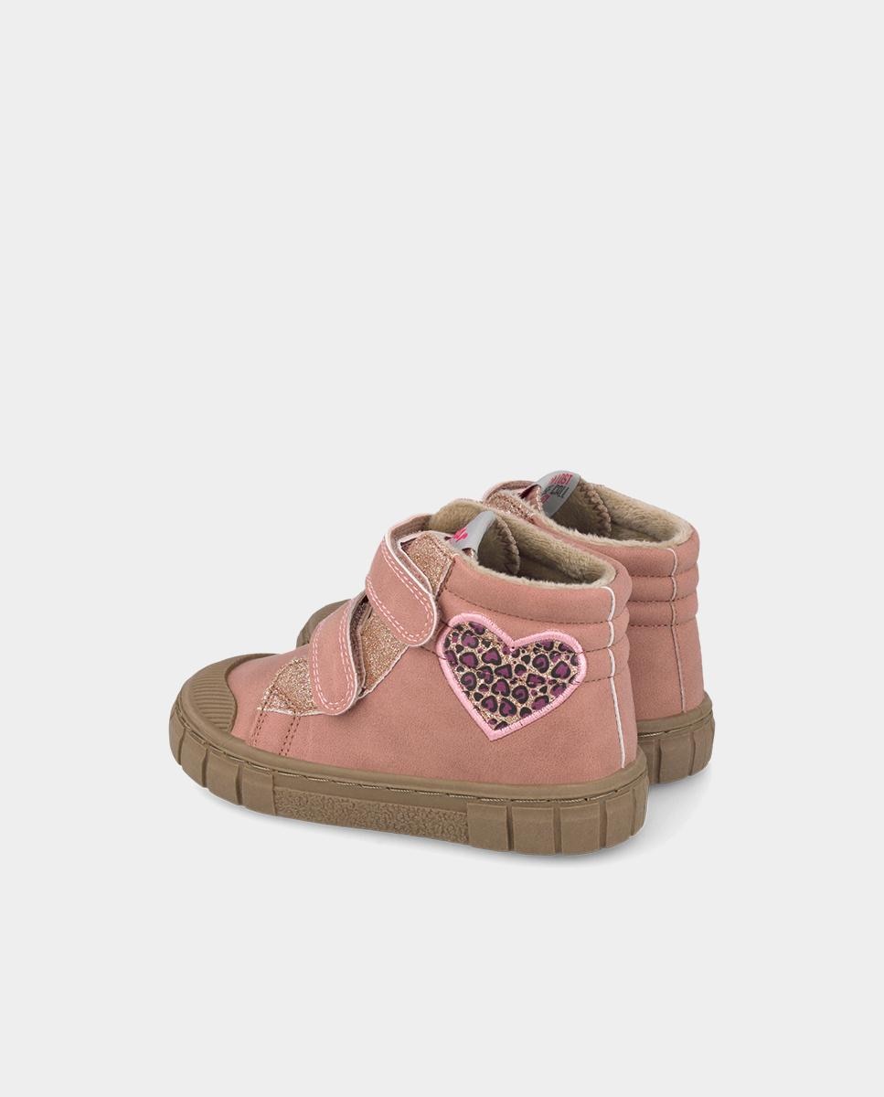 Botines barefoot de niña con puntera reforzada flexible - Garvalín - Rosa claro Rosa claro-3