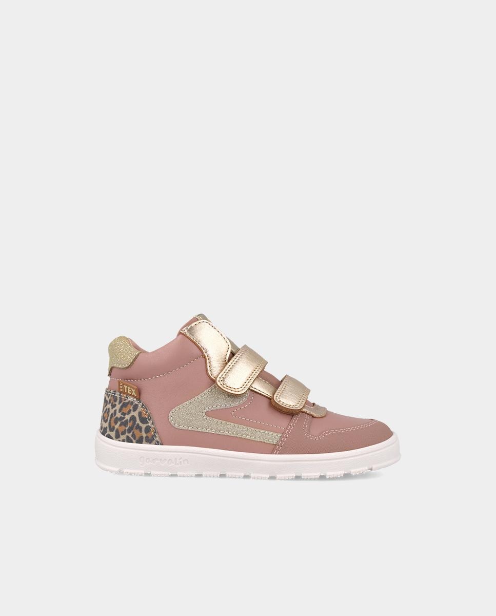 Botines barefoot de niña con cierre ajustable puntera - Garvalín - Rosa claro Rosa claro-1