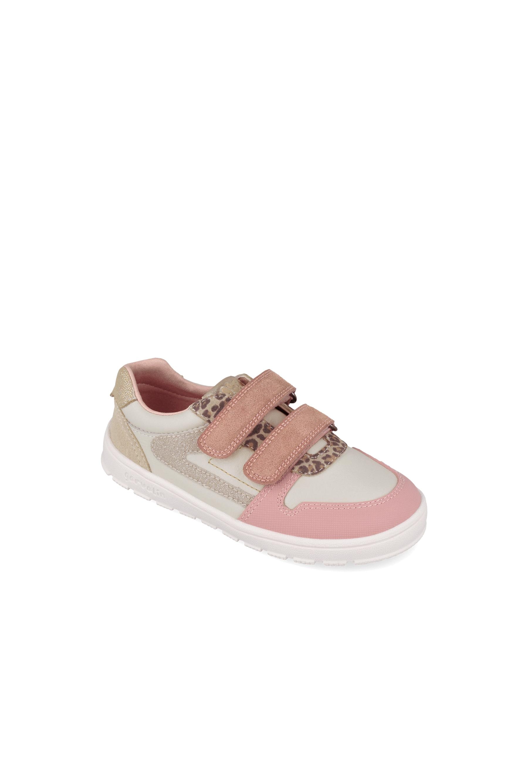 Zapatillas de piel barefoot de niña con cierre ajustable - Garvalín - Rosa claro Rosa claro-4