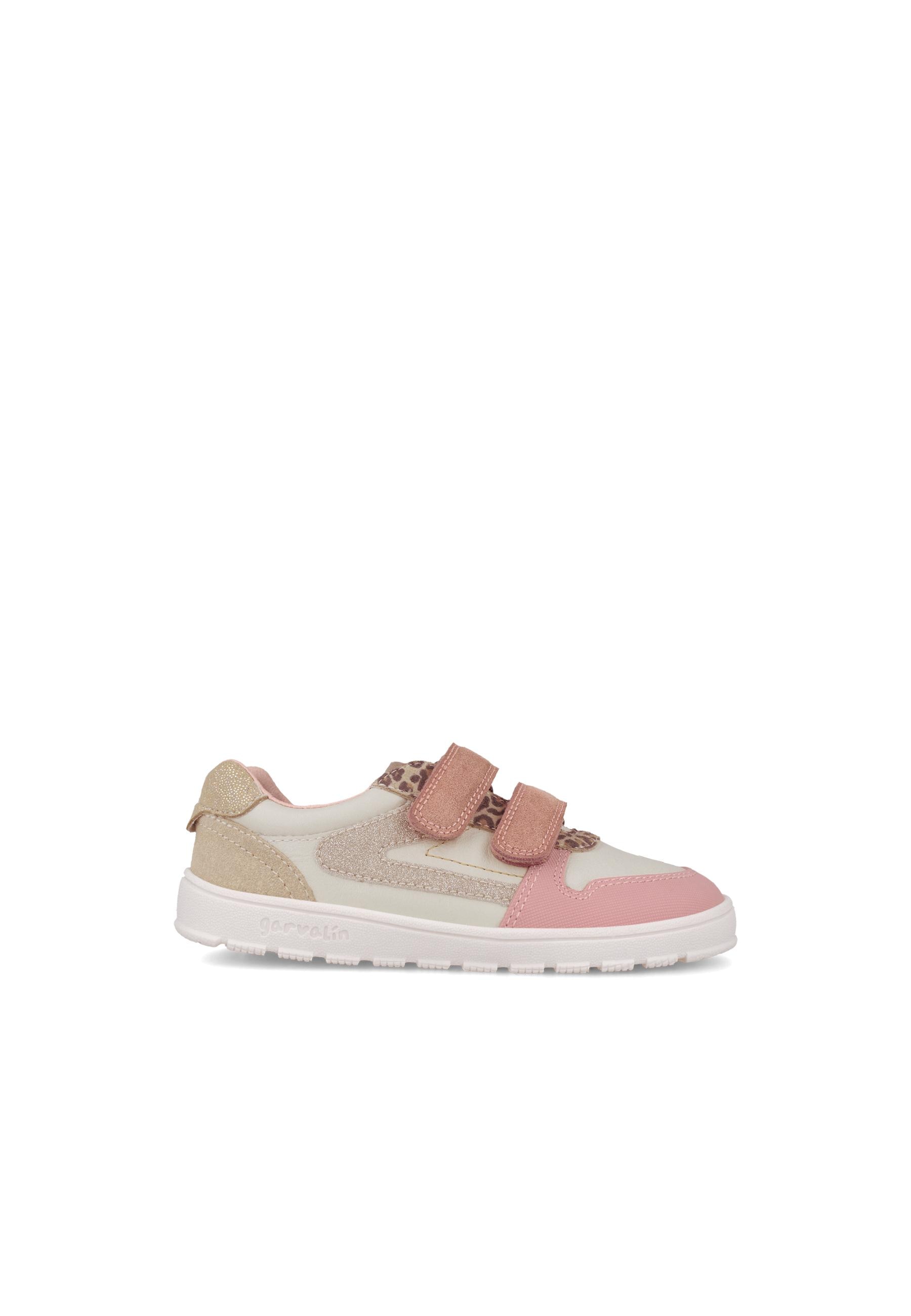 Zapatillas de piel barefoot de niña con cierre ajustable - Garvalín - Rosa claro Rosa claro-5