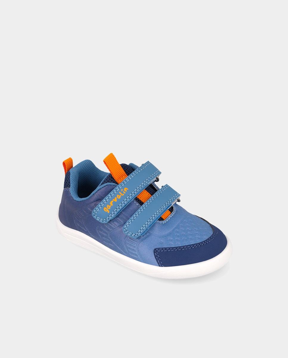 Zapatilla barefoot de niños con cierre ajustable y diseño deportivo - Garvalín - Azul Azul-4